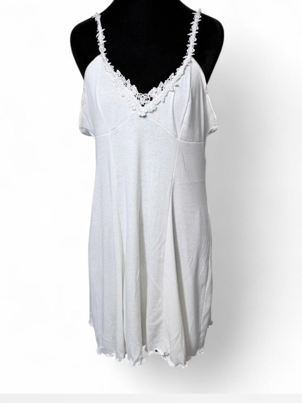 Victoria’s Secret White Lace Slip Dress Nightgown Vintage Babydoll Size M